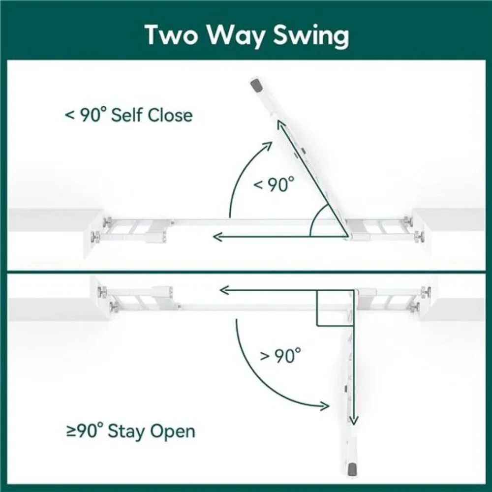 Auto Close Baby Gate with Small Cat Door, 29-43
